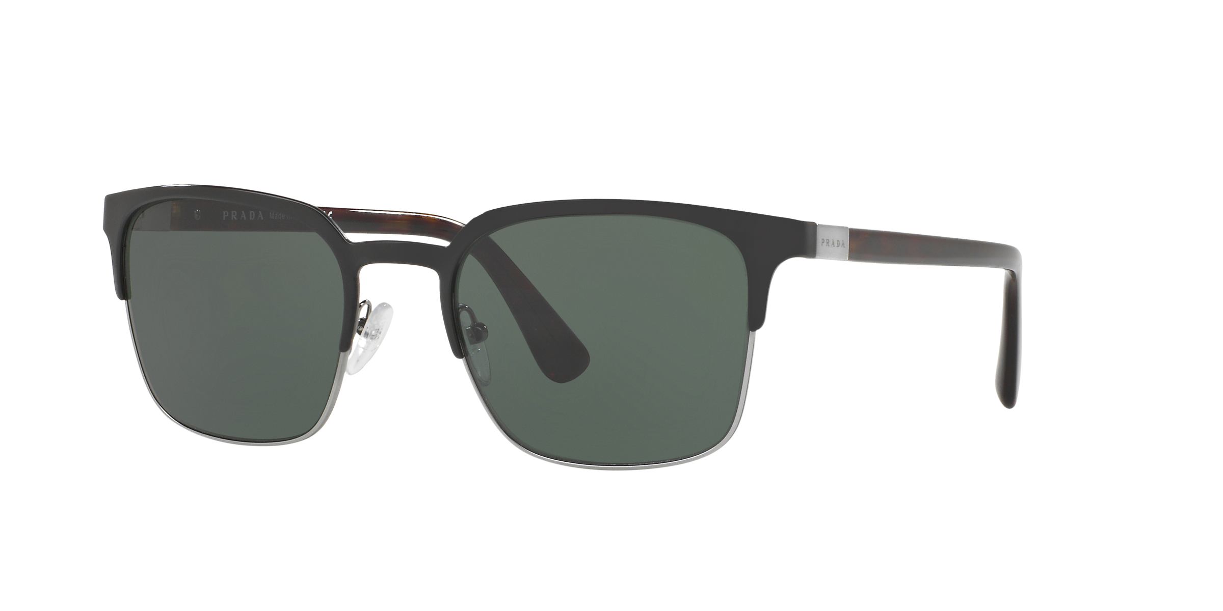 Prada PR 61SS Black/Gunmetal 1AB3O1 three-quarter view
