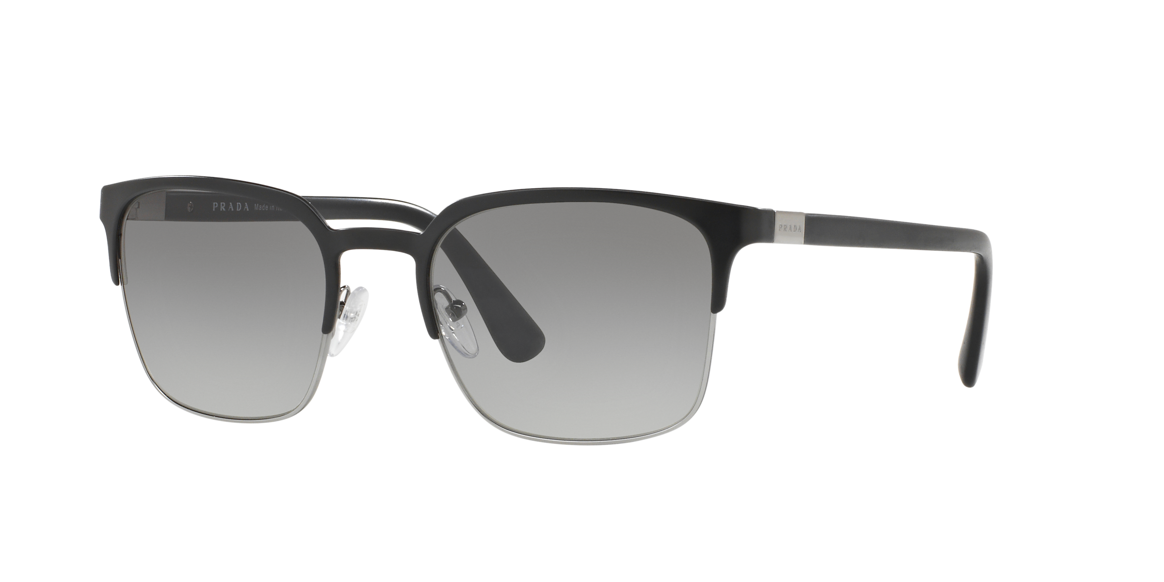 Prada PR 61SS Matte Black/Gunmetal 1BO3M1 three-quarter view