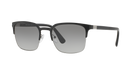 Prada PR 61SS Matte Black/Gunmetal 1BO3M1 three-quarter view
