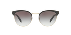 Prada PR 61TS Black/Pale Gold 1AB0A7 three-quarter view