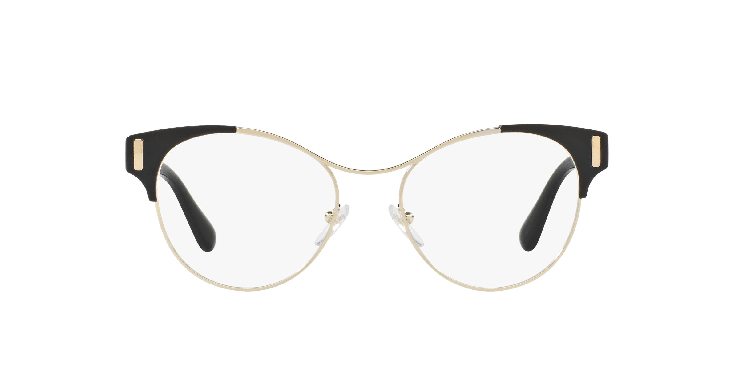 Prada PR 61TV Pale Gold/Black 1AB1O1 three-quarter view