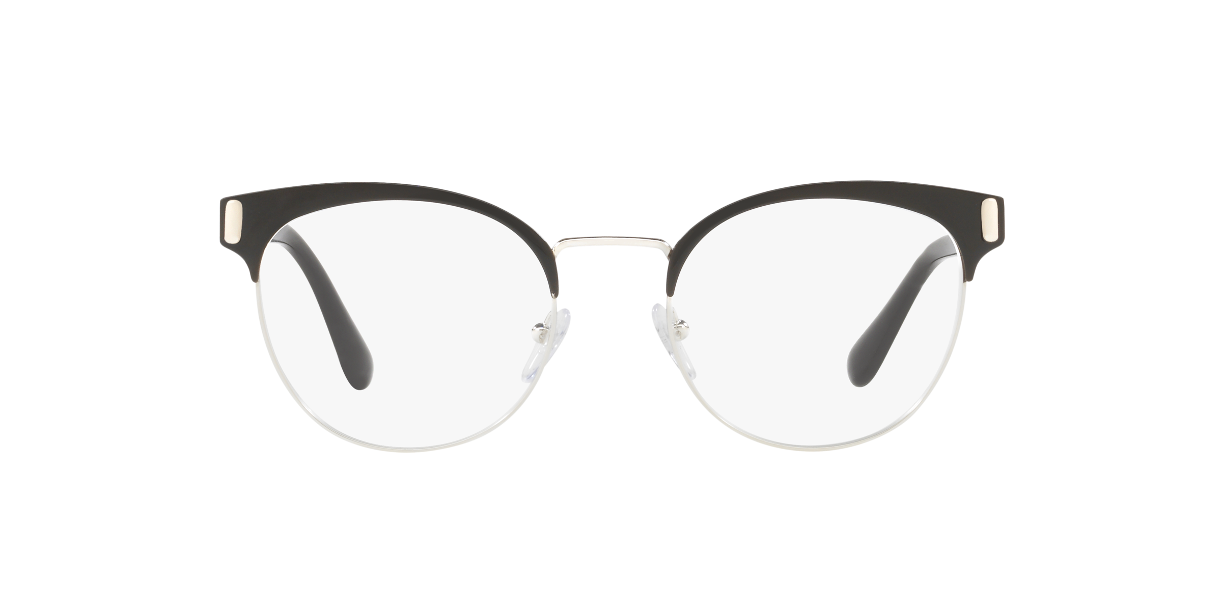 Prada PR 63TV Black/Silver 1AB1O1 three-quarter view