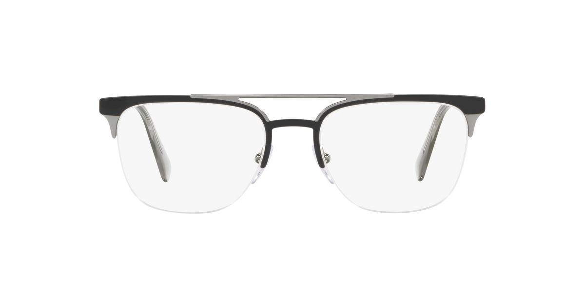 Prada PR 63UV Black/Gunmetal 1AB1O1 three-quarter view