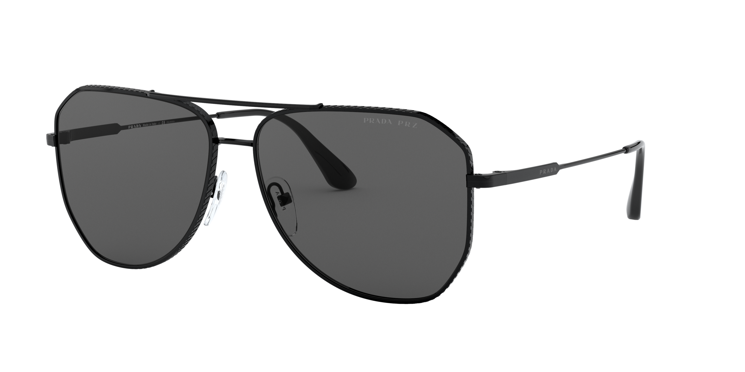 Prada PR 63XS Black 1AB08G three-quarter view