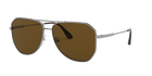 Prada PR 63XS Gunmetal 5AV01D three-quarter view