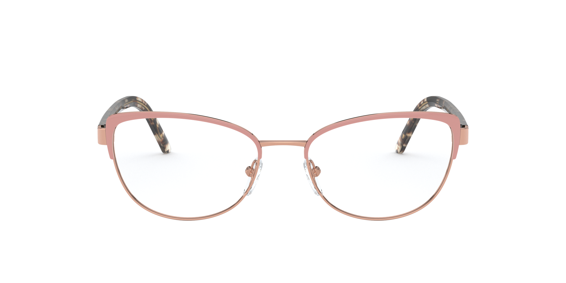 Prada PR 63XV Pink/Pink Gold 03B1O1 three-quarter view