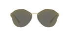 Prada PR 64TS Pale Gold ZVN4L0 three-quarter view