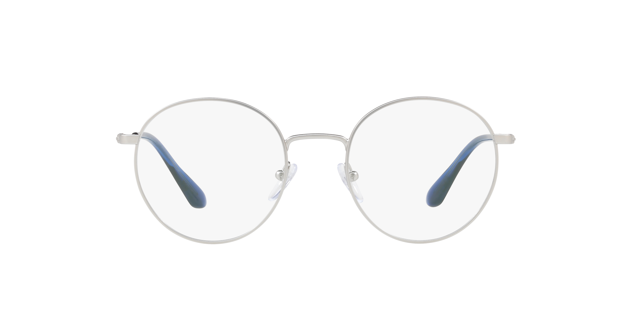 Prada PR 64TV Matte Silver 1AP1O1 three-quarter view