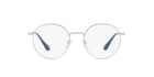 Prada PR 64TV Matte Silver 1AP1O1 three-quarter view