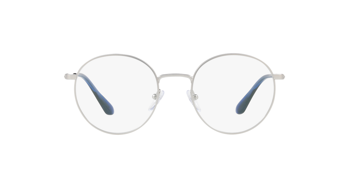 Prada PR 64TV Matte Silver 1AP1O1 three-quarter view