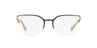 Prada PR 64UV Brown/Gold 98R1O1 three-quarter view
