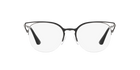Prada PR 64UV Black/Gunmetal M4Y1O1 three-quarter view