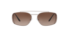 Prada PR 64VS Matte Silver 1AP6S1 three-quarter view