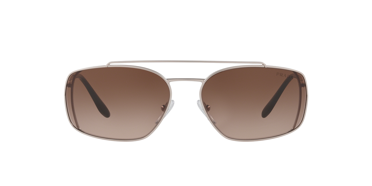 Prada PR 64VS Matte Silver 1AP6S1 three-quarter view