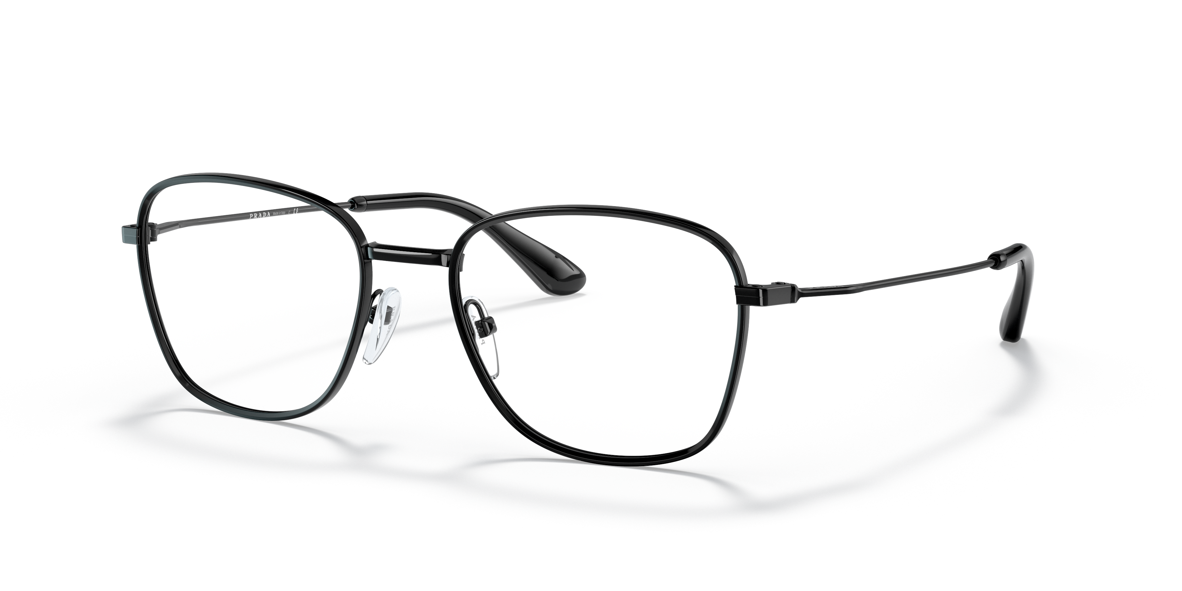 Prada PR 64WV Black 1AB1O1 three-quarter view