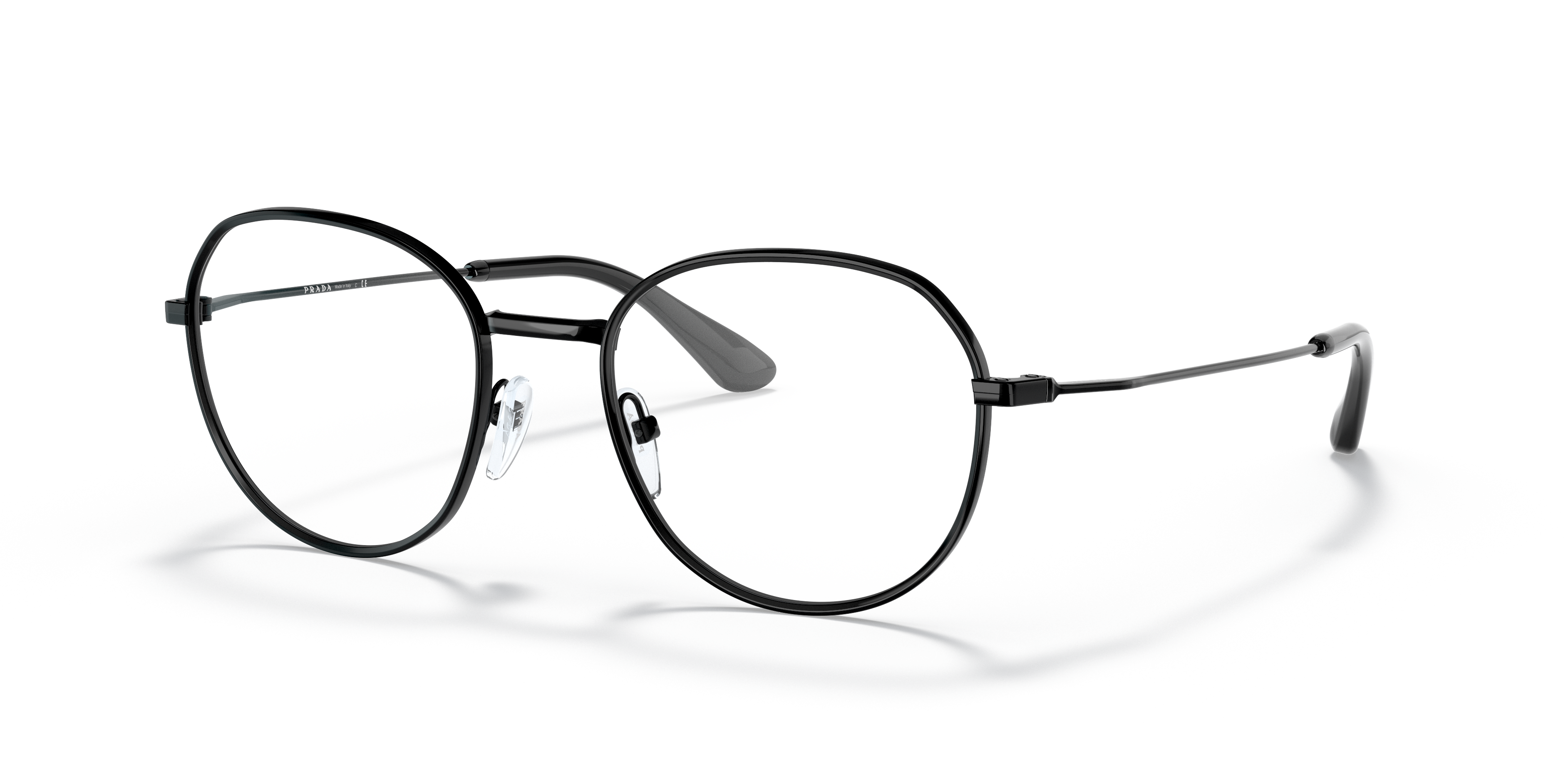 Prada PR 65WV Black 1AB1O1 three-quarter view