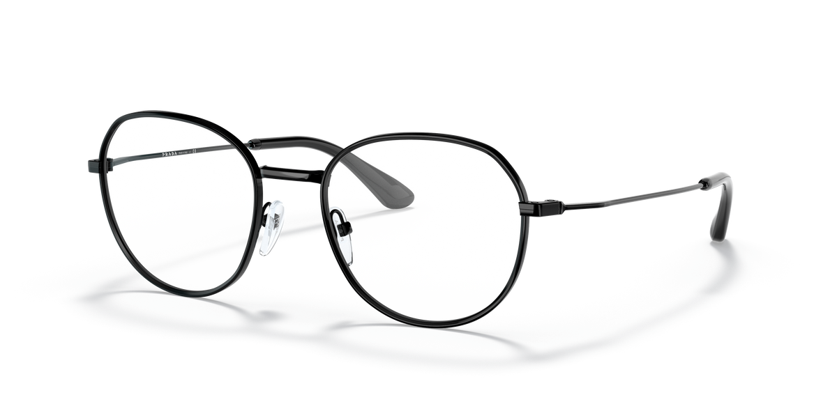 Prada PR 65WV Black 1AB1O1 three-quarter view