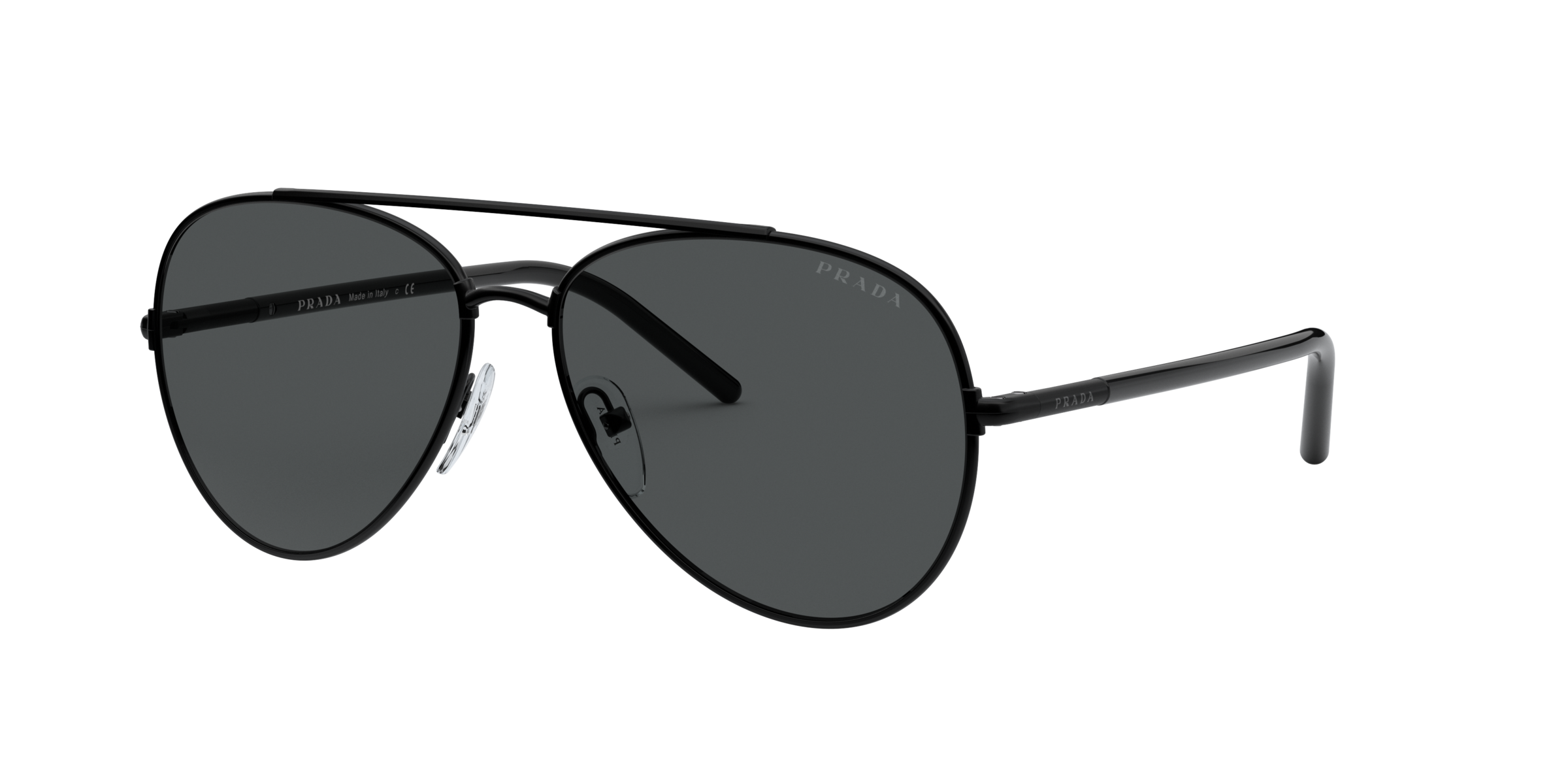 Prada PR 66XS Black 1AB5S0 three-quarter view
