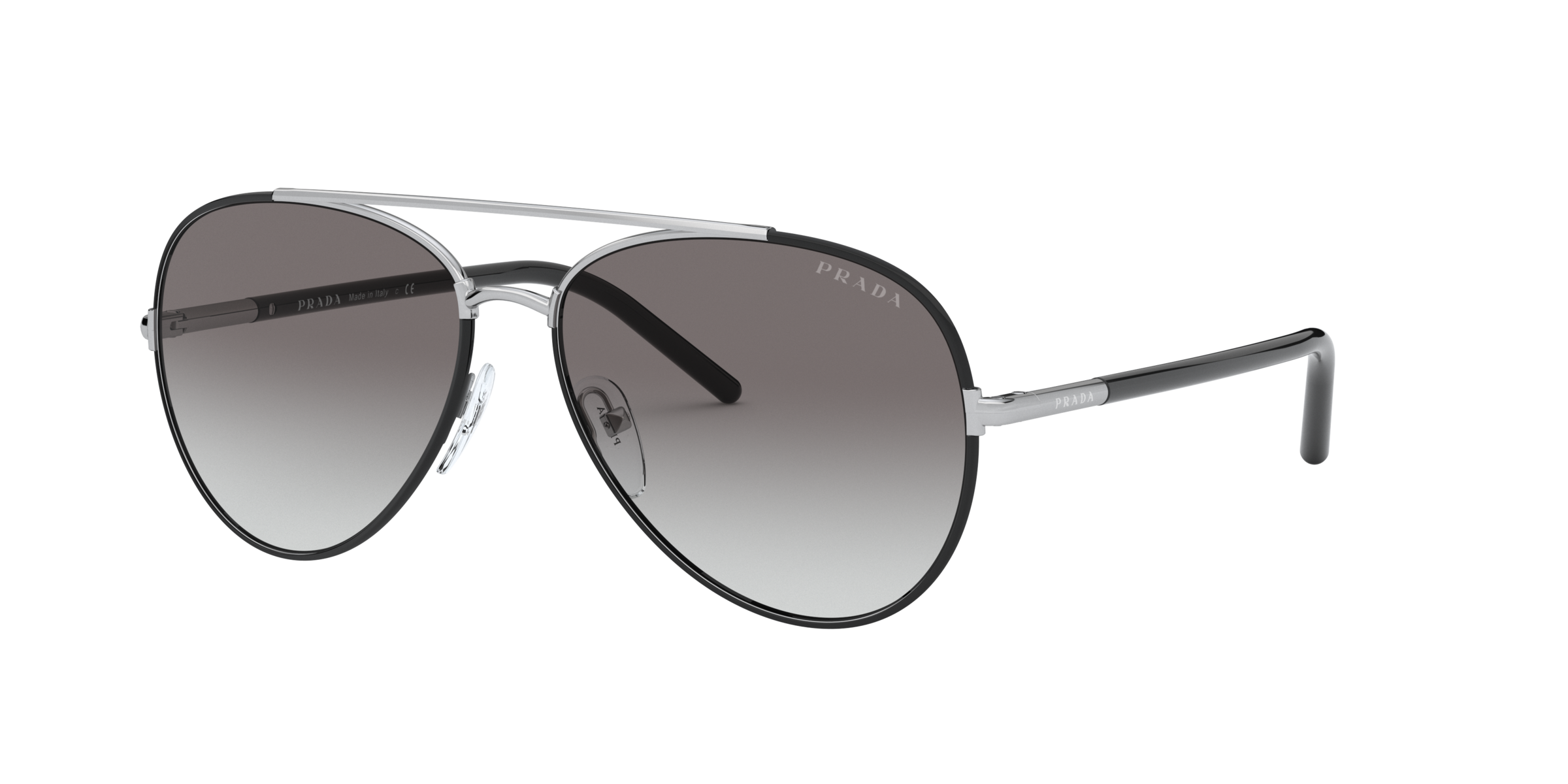 Prada PR 66XS Black 4990A7 three-quarter view