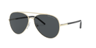 Prada PR 66XS Pale Gold ZVN5Z1 three-quarter view