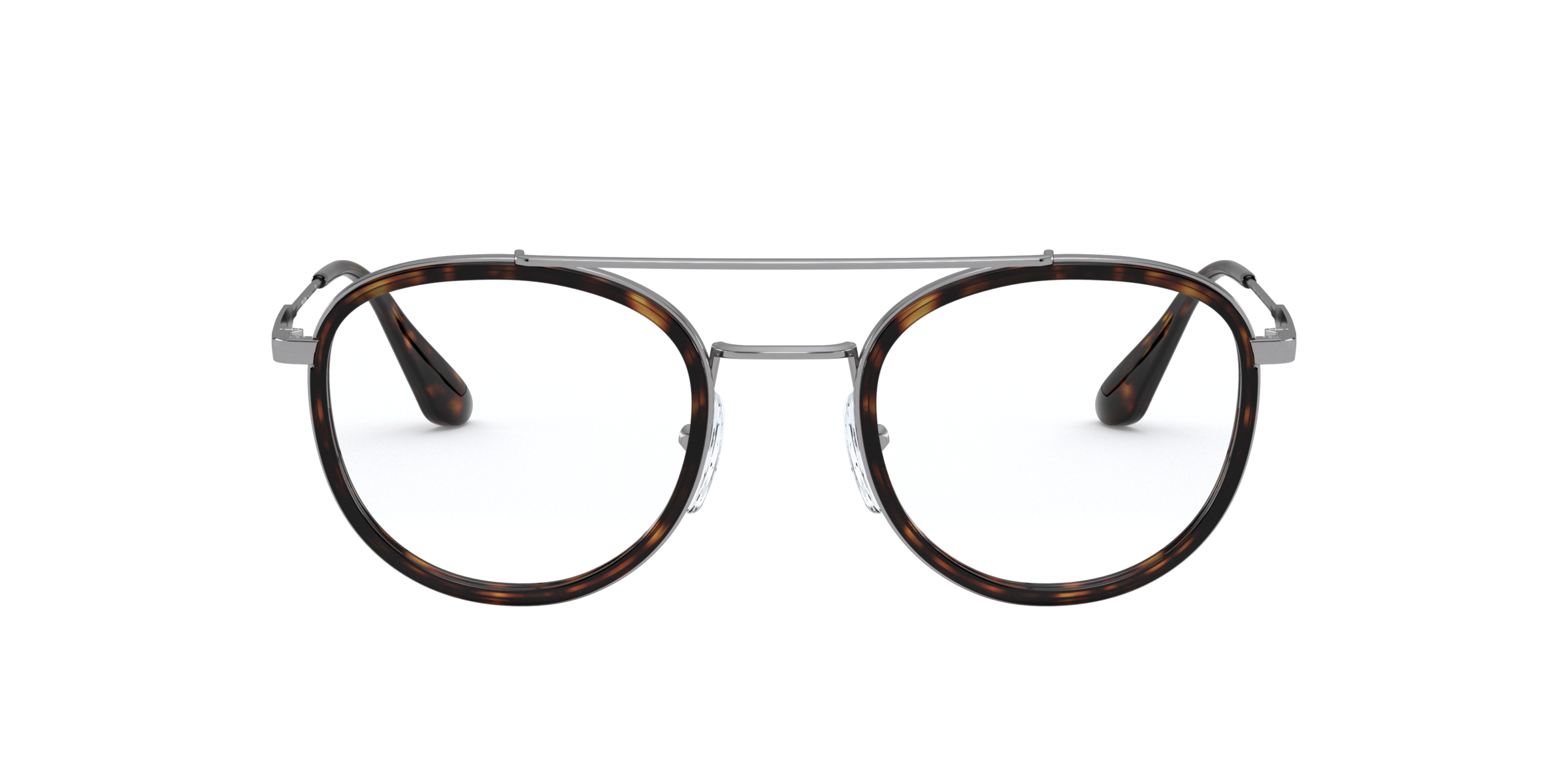 Prada PR 66XV Havana/Gunmetal 01A1O1 three-quarter view