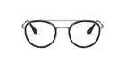 Prada PR 66XV Havana/Gunmetal 01A1O1 three-quarter view