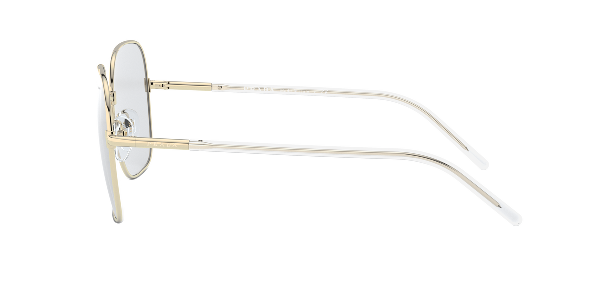 Prada PR 67XS ZVN07D Pale Gold, side view showing the temple