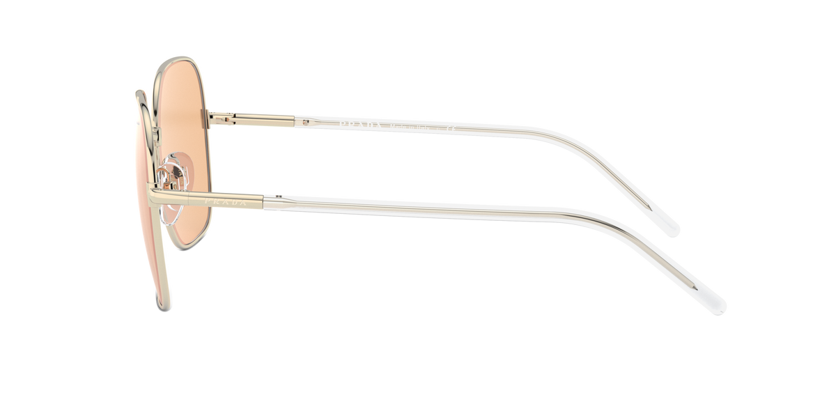 Prada PR 67XS ZVN09D Pale Gold, side view showing the temple