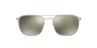 Prada PR 75VS Top Matte Gunmetal On Pale Gold 521720 three-quarter view