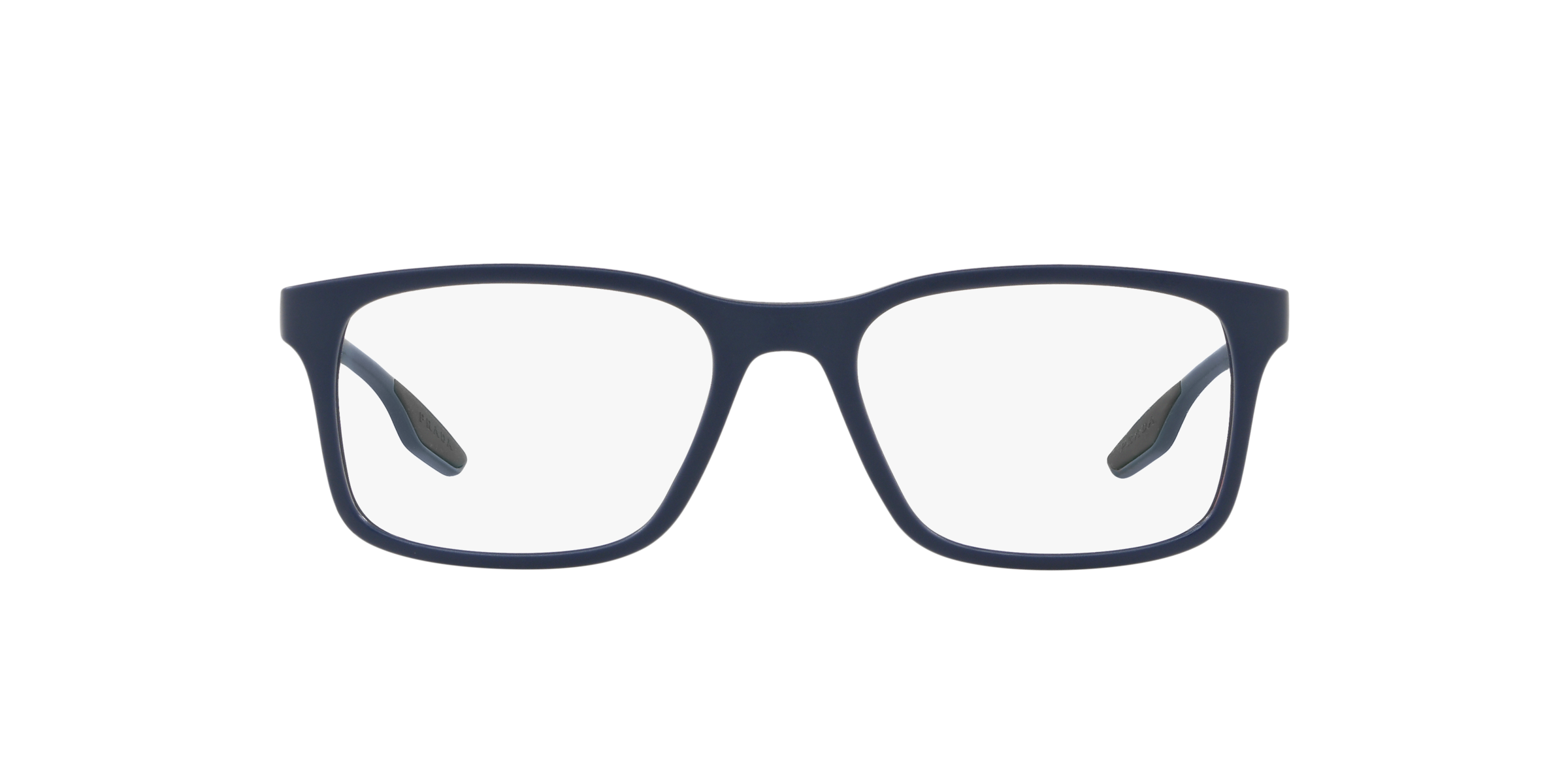 Prada Linea Rossa PS 01LV Matte Blue TWY1O1 three-quarter view