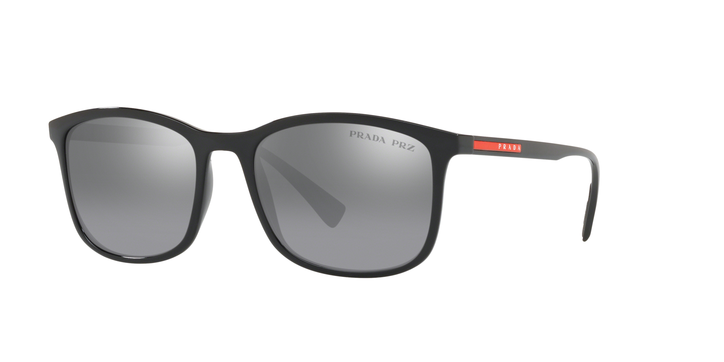 Prada Linea Rossa PS 01TS Black 1AB2F2 three-quarter view