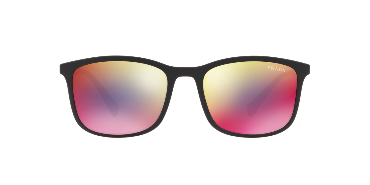 Prada Linea Rossa PS 01TS Black Rubber DG09Q1 front view