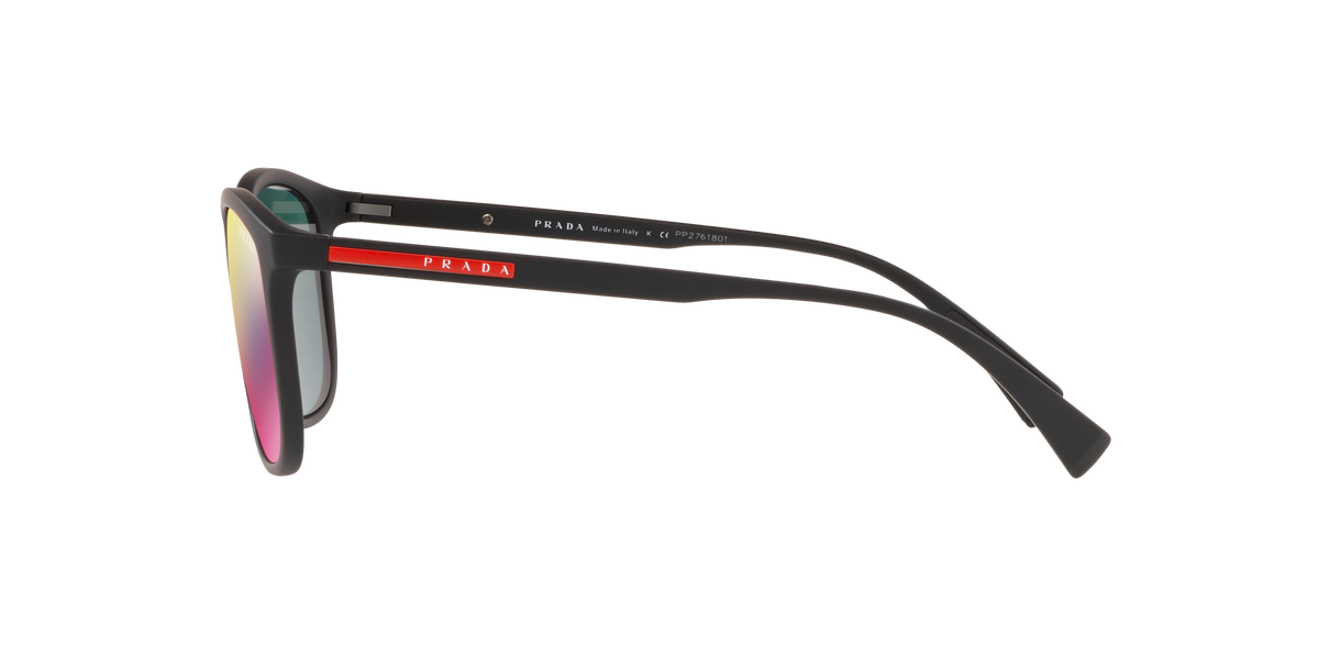 Prada Linea Rossa PS 01TS Black Rubber DG09Q1 side view