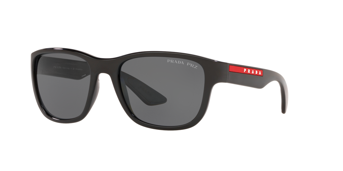 Prada Linea Rossa PS 01US Black 1AB5Z1 three-quarter view