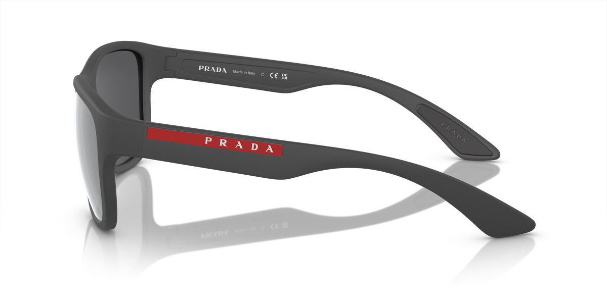 Prada Linea Rossa PS 01US Grey Rubber UFK5L0 side view