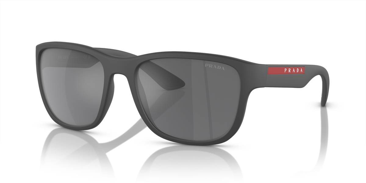 Prada Linea Rossa PS 01US Grey Rubber UFK5L0 three-quarter view
