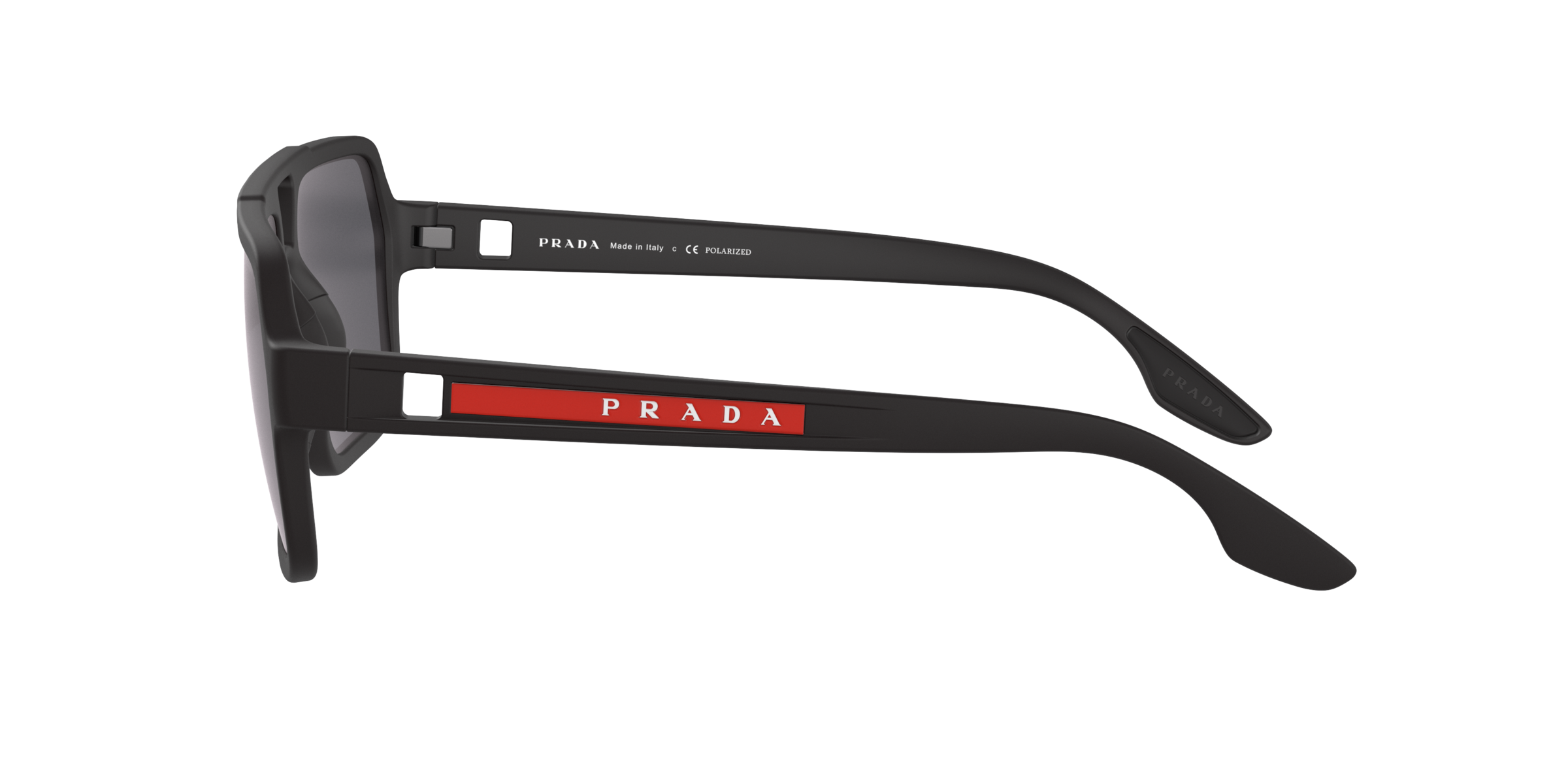Prada Linea Rossa PS 01XS Black Rubber DG002G side view
