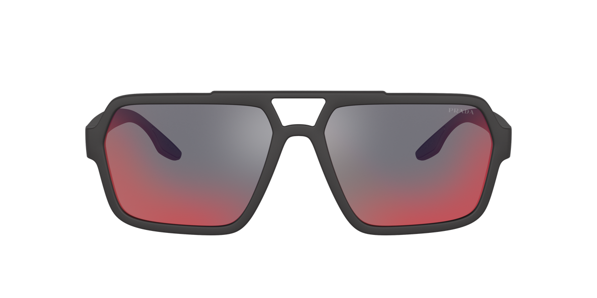 Prada Linea Rossa PS 01XS Black Rubber DG008F front view