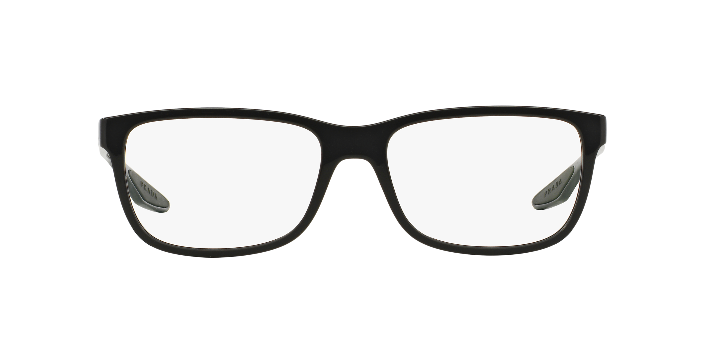 Prada Linea Rossa PS 02GV Matte Grey Gradient UB81O1 three-quarter view