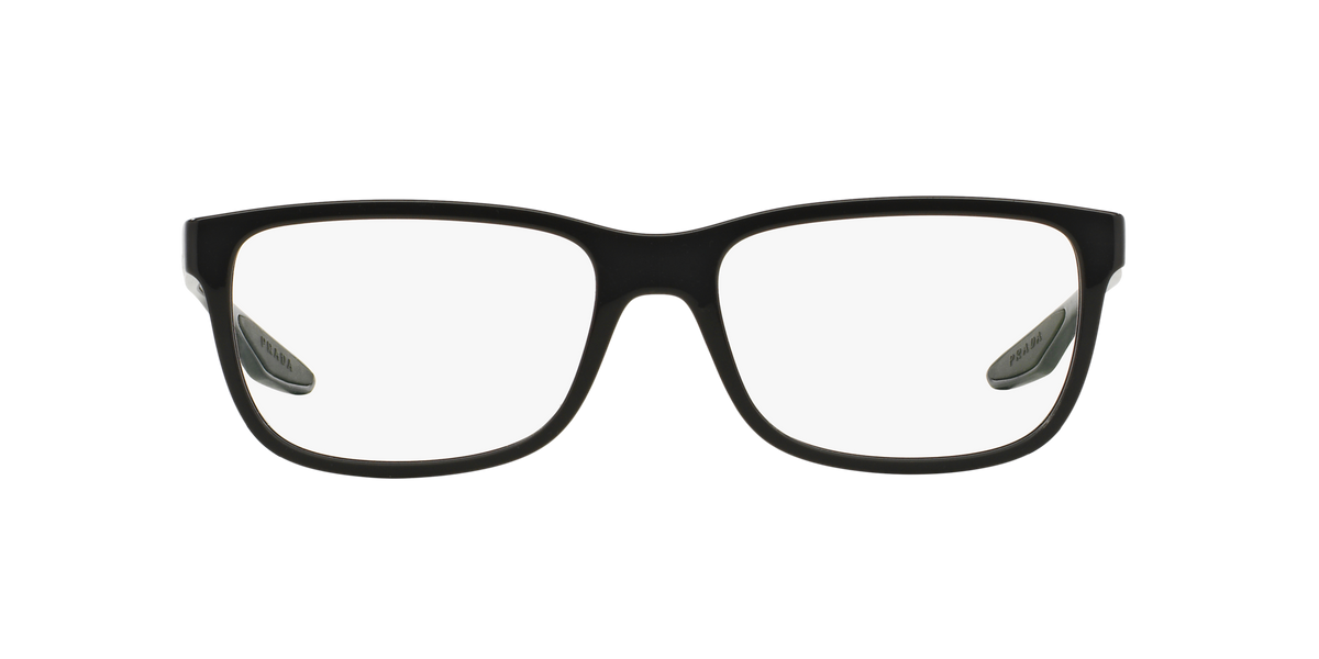 Prada Linea Rossa PS 02GV Matte Grey Gradient UB81O1 three-quarter view