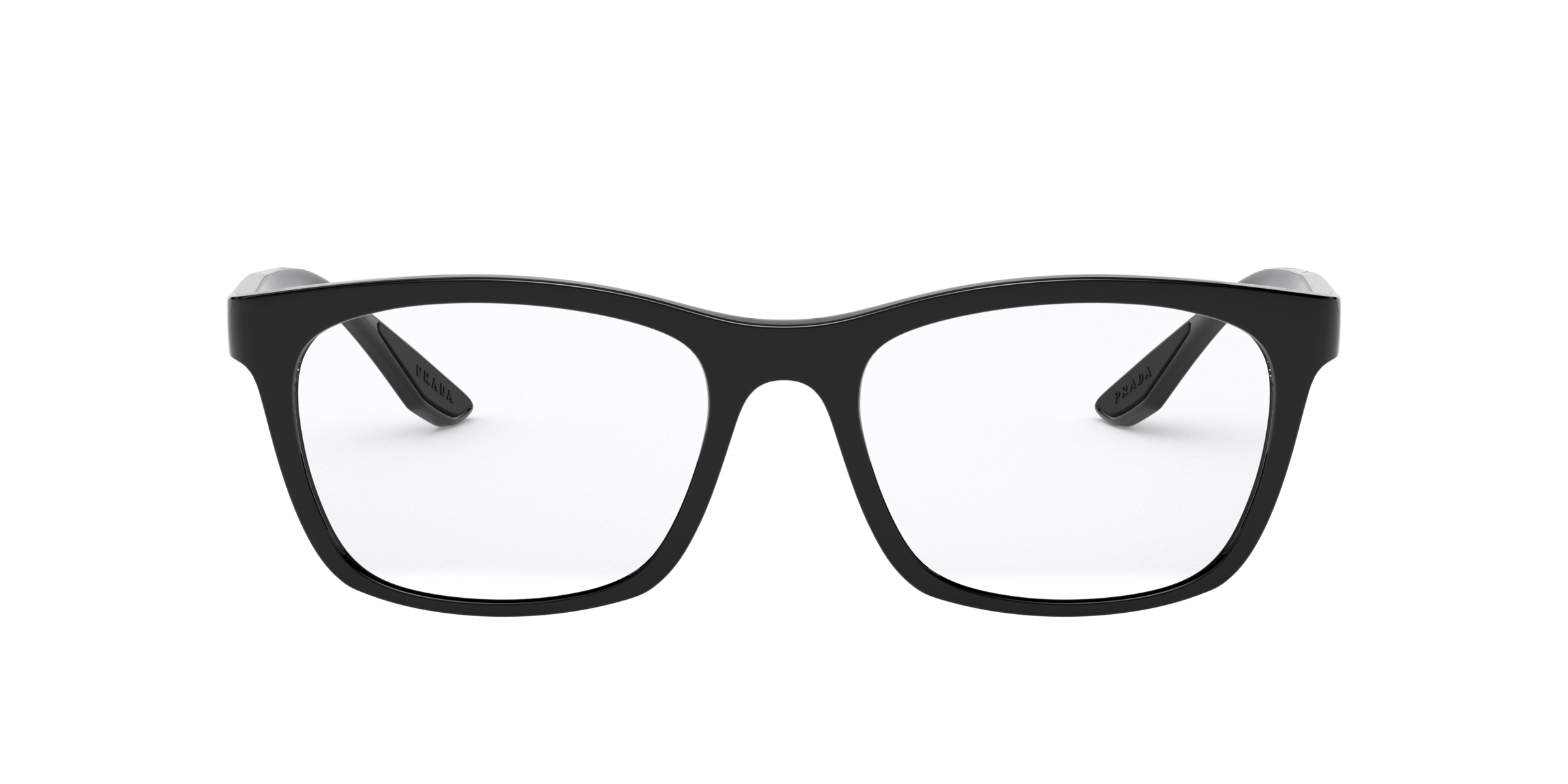 Prada Linea Rossa PS 02NV Black 1AB1O1 three-quarter view