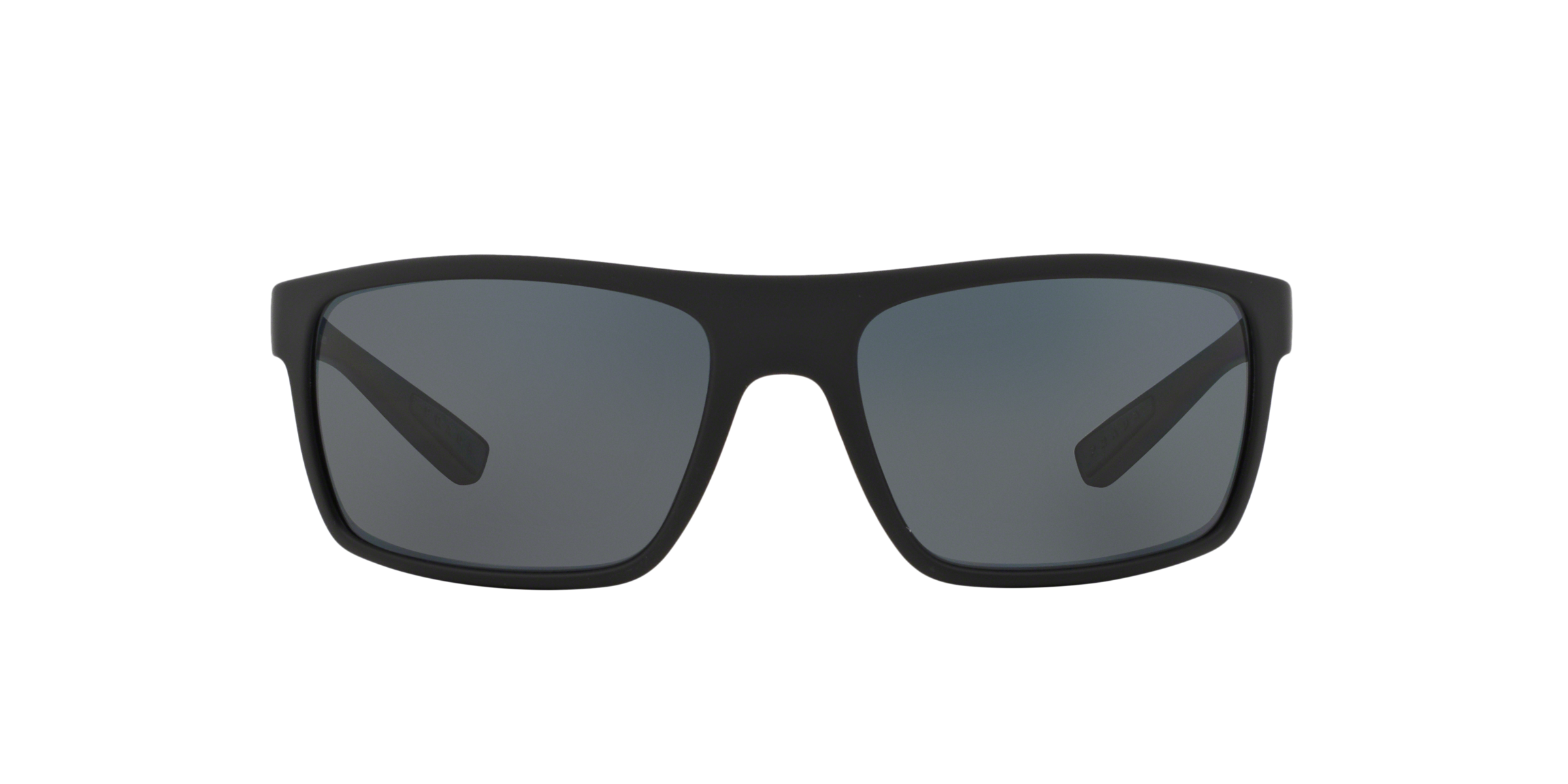Prada Linea Rossa PS 02QS Black Rubber DG05Z1 three-quarter view