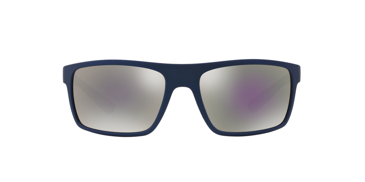 Prada Linea Rossa PS 02QS Shot Blue Rubber UAX2E2 three-quarter view