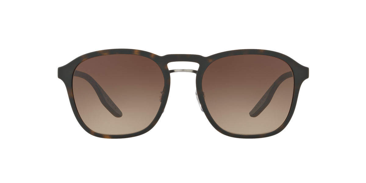 Prada Linea Rossa PS 02SS Havana Rubber U616S1 front view