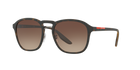 Prada Linea Rossa PS 02SS Havana Rubber U616S1 three-quarter view