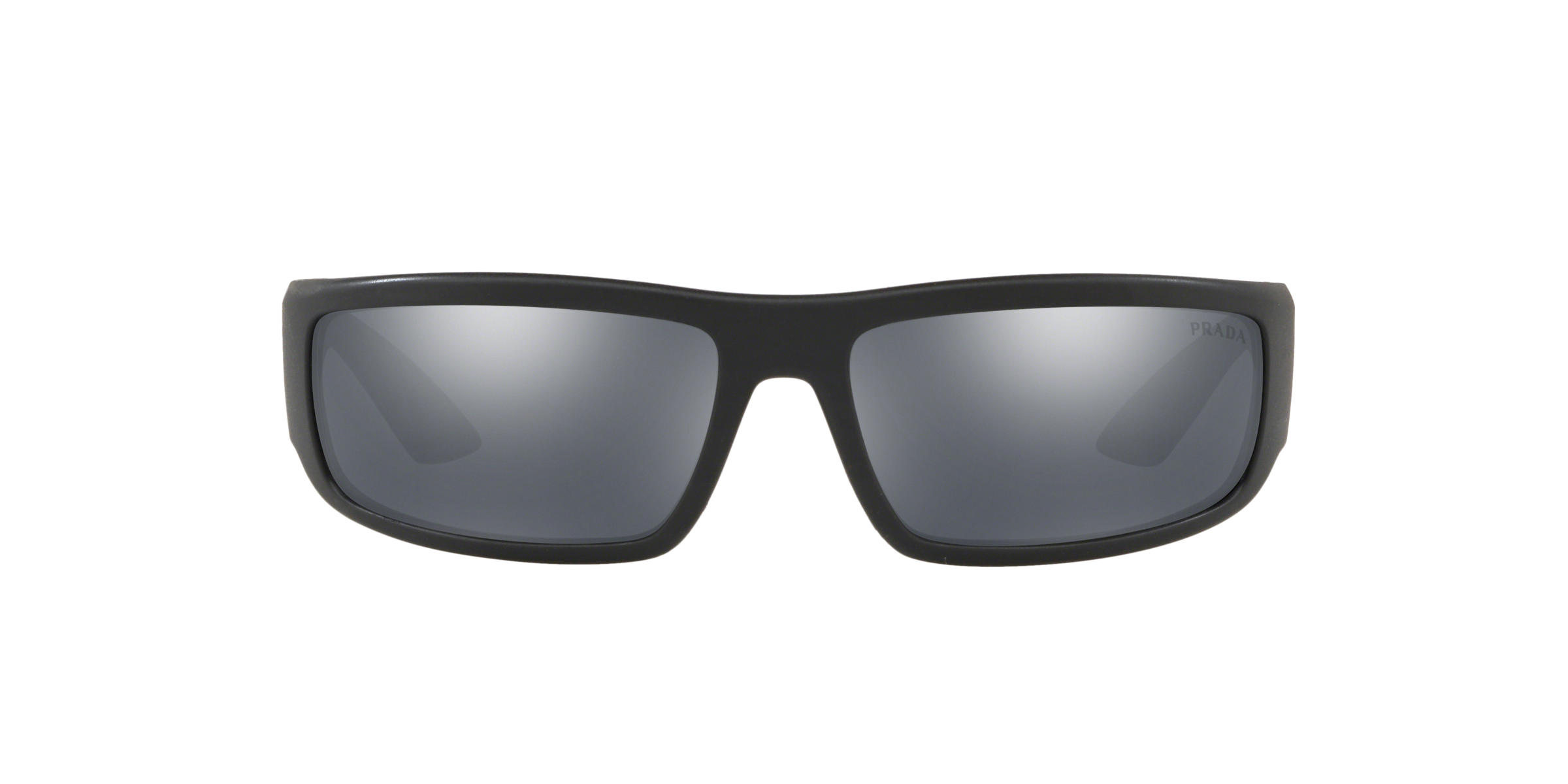 Prada Linea Rossa PS 02US Black 1BO5L0 three-quarter view
