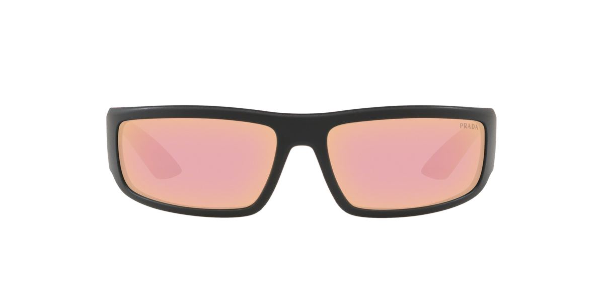 Prada Linea Rossa PS 02US Black/Pink 3535L2 three-quarter view
