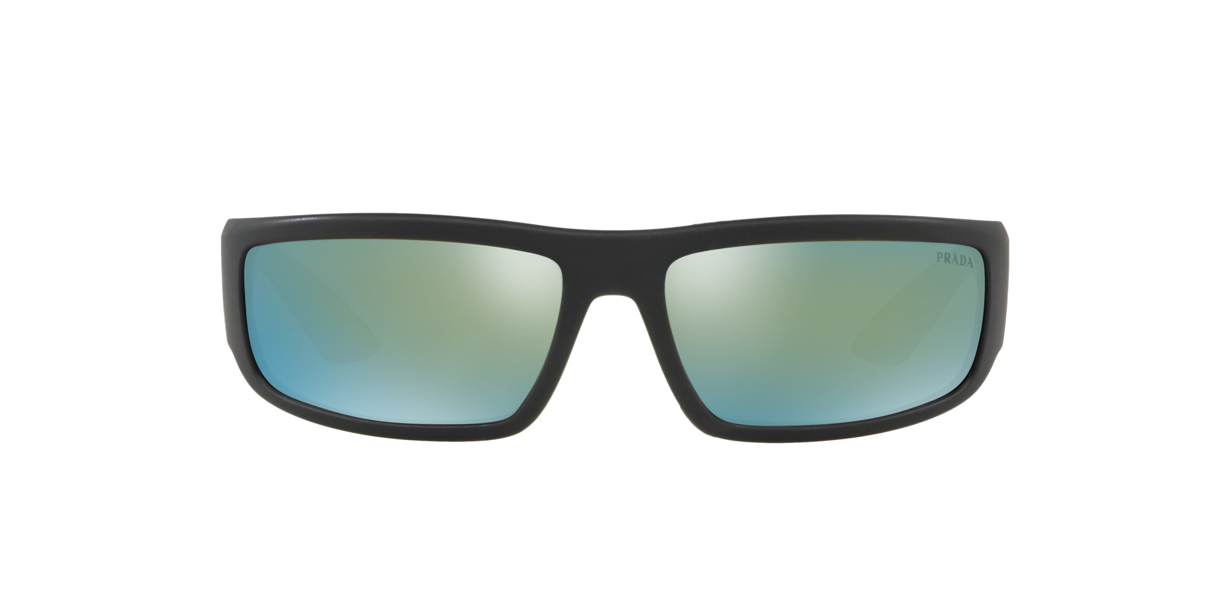 Prada Linea Rossa PS 02US Black/Green 3594J2 three-quarter view