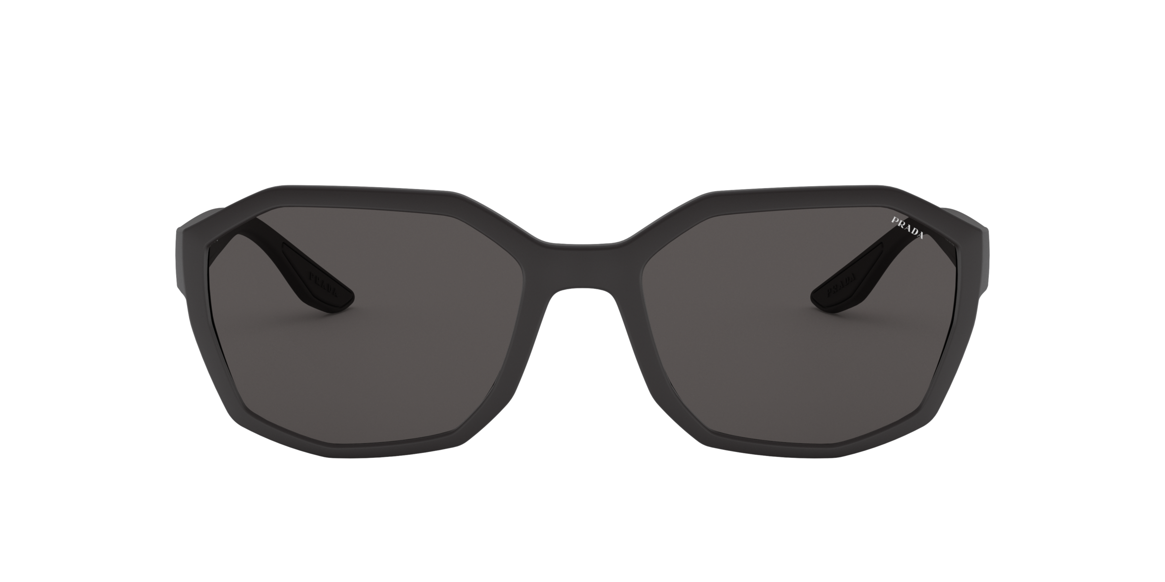 Prada Linea Rossa PS 02VS Matte Black 1BO5S0 three-quarter view