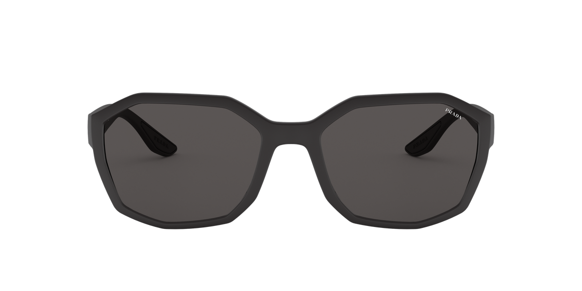 Prada Linea Rossa PS 02VS Matte Black 1BO5S0 three-quarter view
